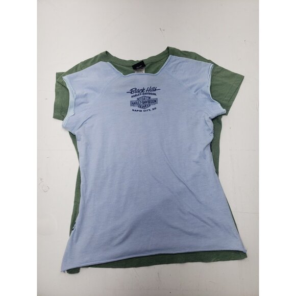 Lot Of 2 Motorcycle Harley Davidson T Shirts Short Sleeves Size Large - Picture 6 of 7